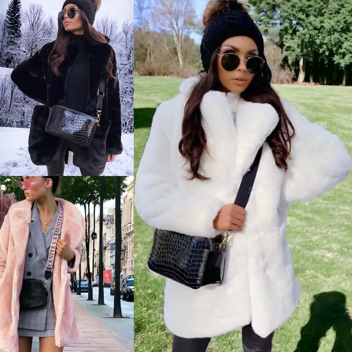 Cozy Faux Fur Super Soft Mid Length Jacket