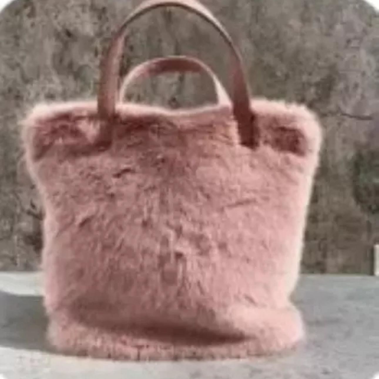 Luxe Faux Fur Handbag or Shoulder Bag Complete with gold chain