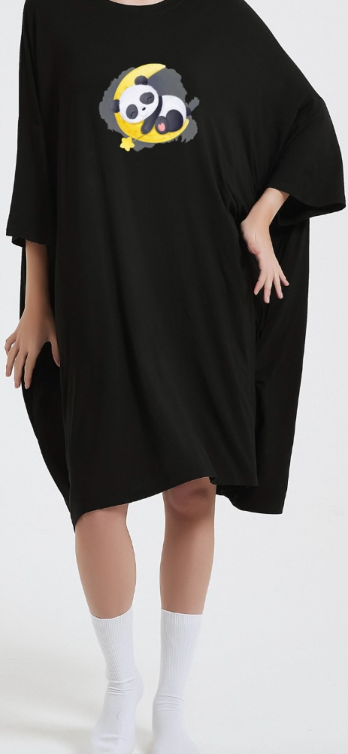 Super Comfy Oversized Sleeping Tee Tshirt Bamboo & Elastane 2 Large Side Pockets